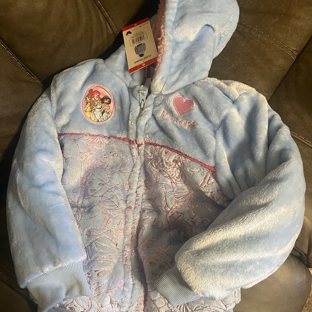 Disney Light Blue Princess Puffer Jacket